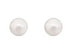 14mm Mother of Pearl Stud Earrings - White