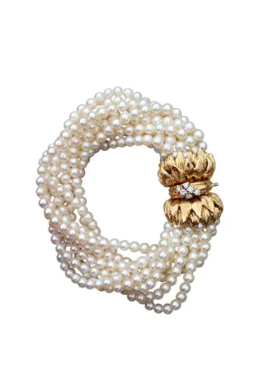 1950s Hammerman Bros. Pearl Torsade Bracelet