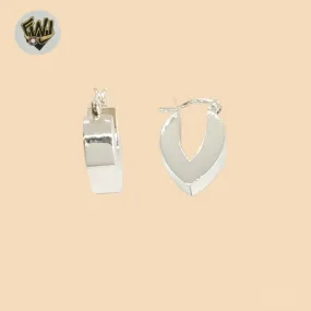 (2-4024) 925 Sterling Silver - Oval Plain Hoops.