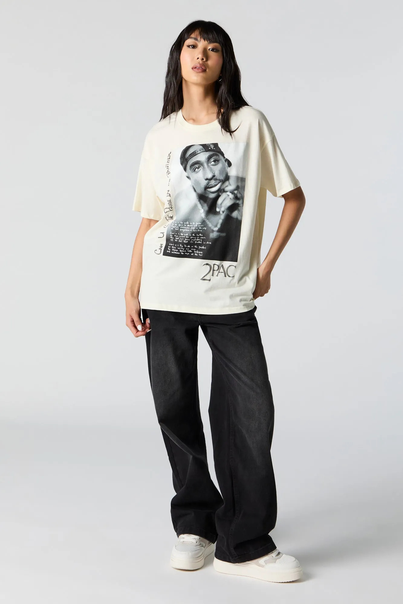 2Pac Graphic Boyfriend T-Shirt