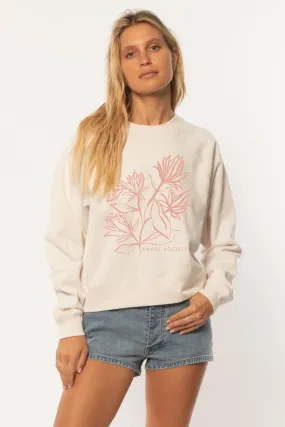 Amuse Fiori Crew Sweatshirt-Vitnage White