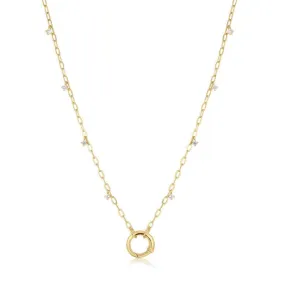 Ania Haie Gold Shimmer Chain Charm Connector Necklace