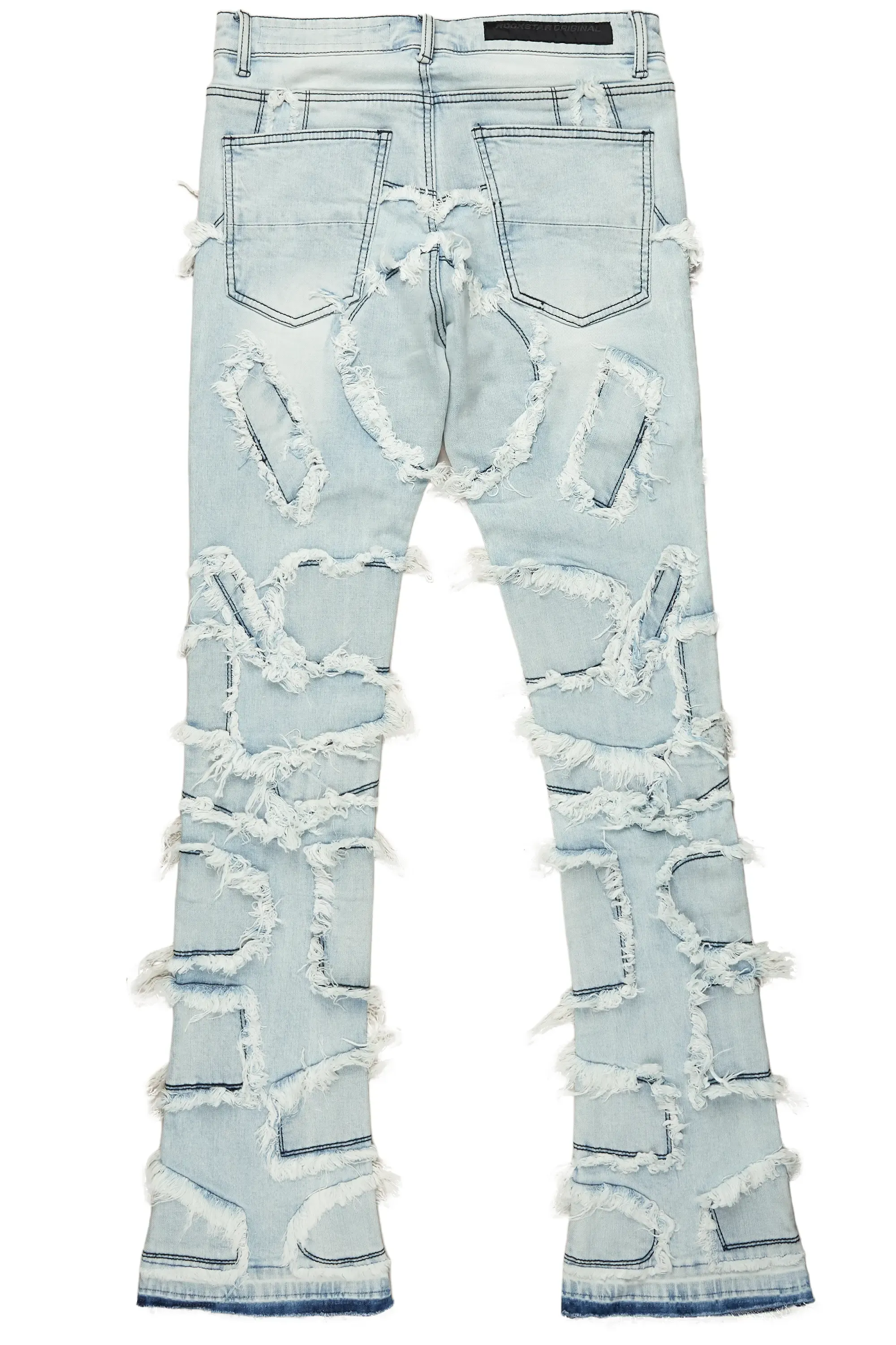 Arturo Light Blue Stacked Flare Jeans