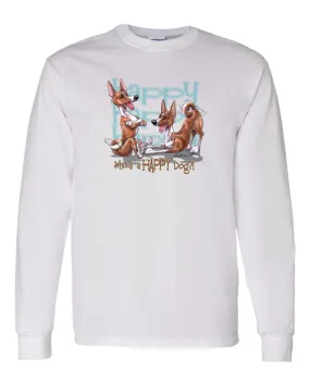 Basenji - Who's A Happy Dog - Long Sleeve T-Shirt