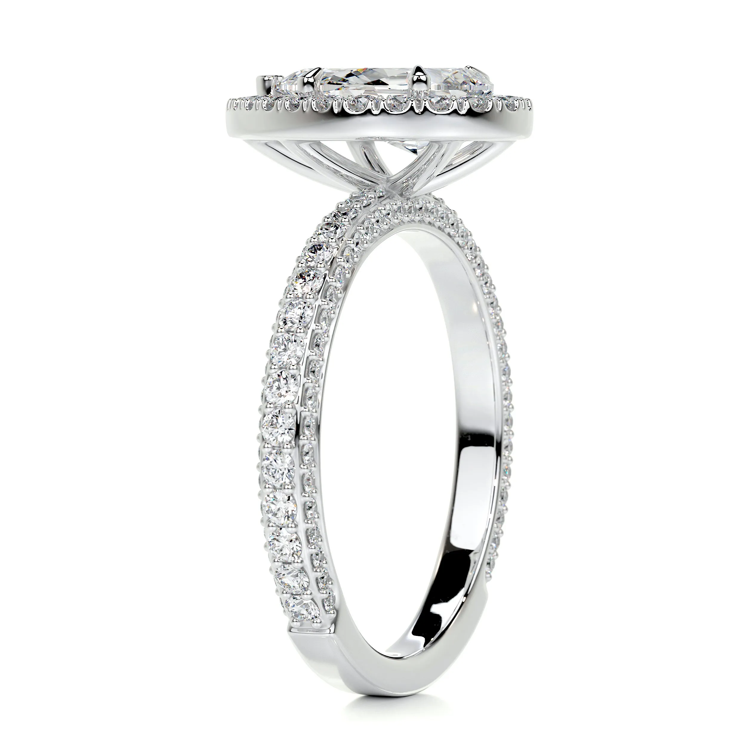 Beverly Diamond Engagement Ring -14K White Gold