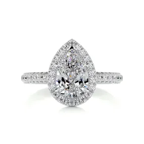 Beverly Diamond Engagement Ring -14K White Gold