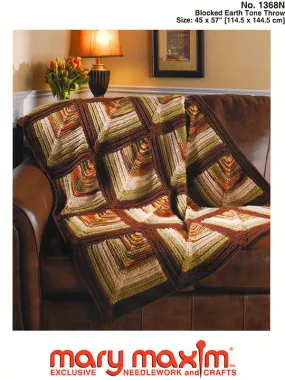 Blocked Earth Tone Throw Pattern