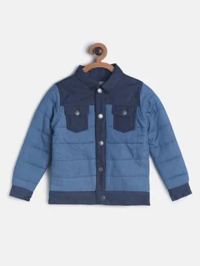 Boys Mid Blue Puffer Jacket