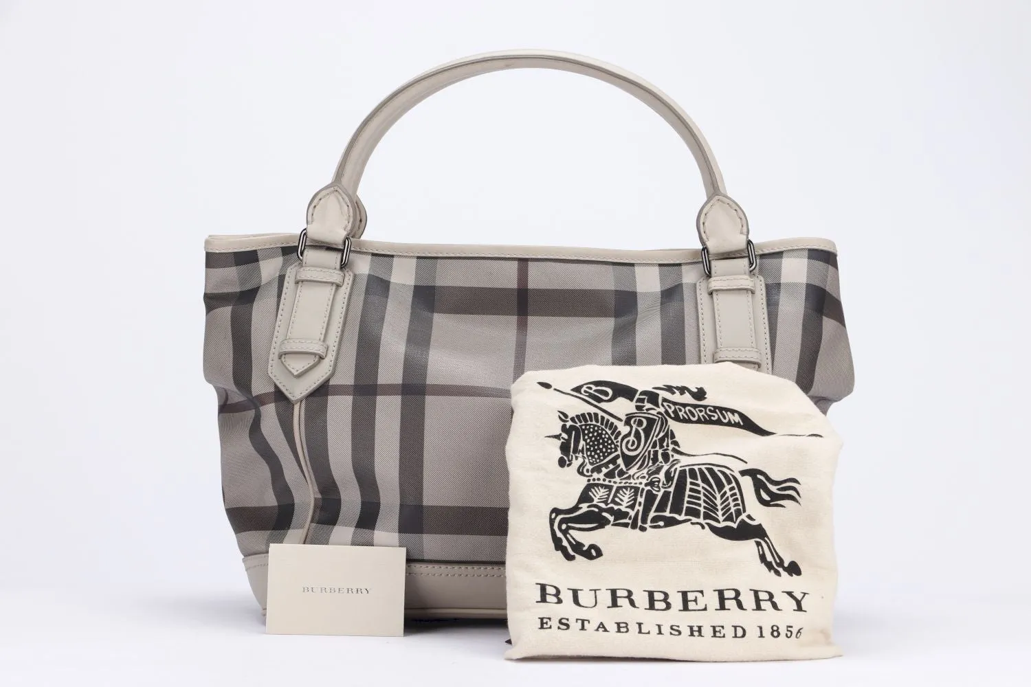 Burberry Smoked Check Trench Tote Bag