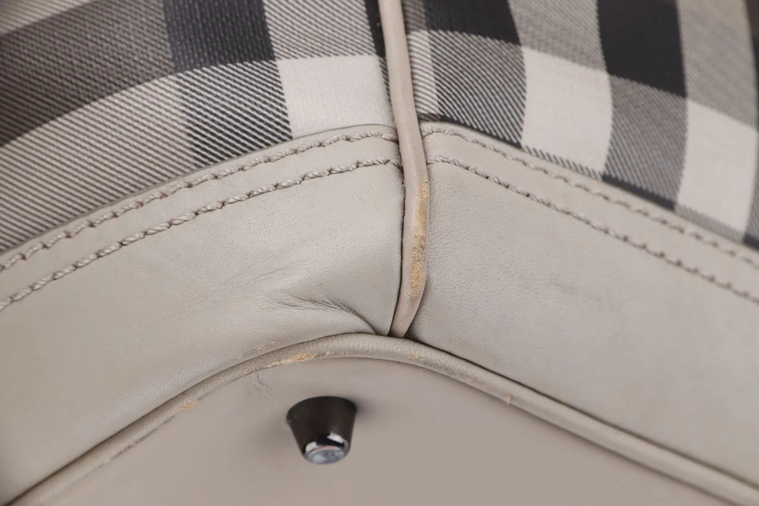 Burberry Smoked Check Trench Tote Bag