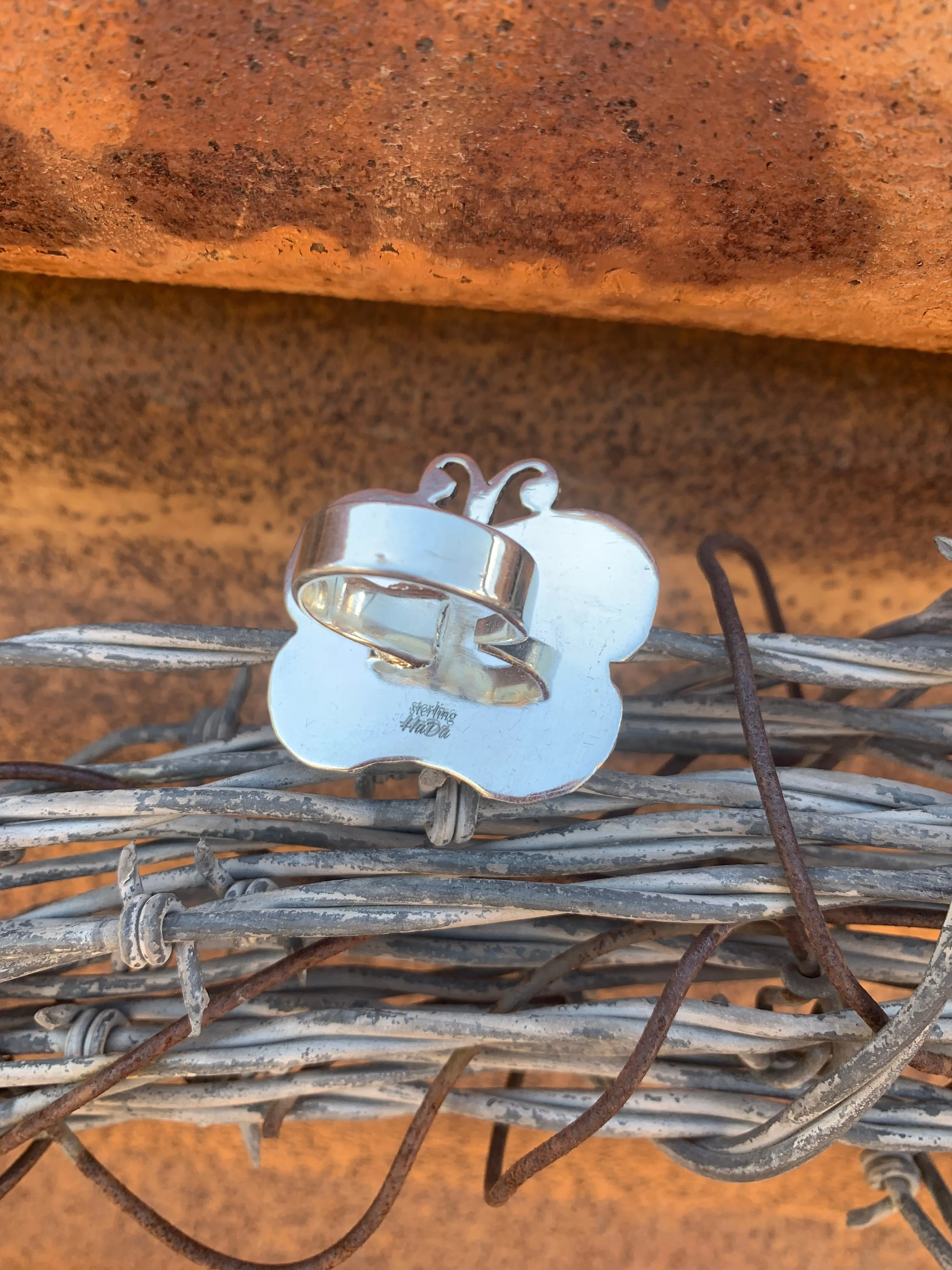 Butterfly of Turquoise Adjustable ring