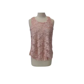 Cable & Guage Pink Lace Sleeveless Top | Brand New |