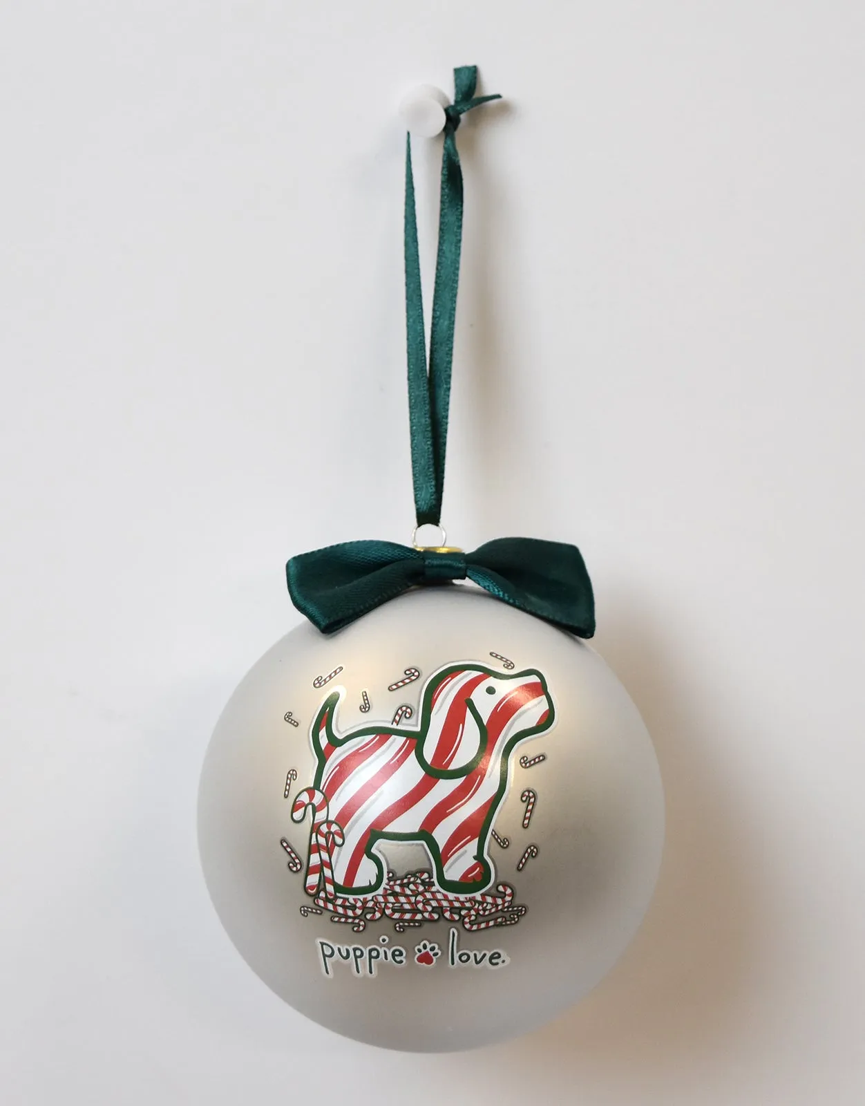 CANDY CANE PUP ORNAMENT