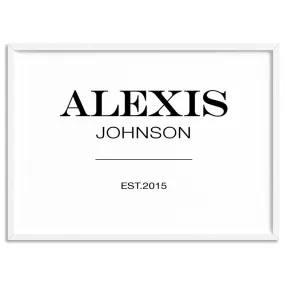 Custom Personalised Name | Marfa Style - Art Print