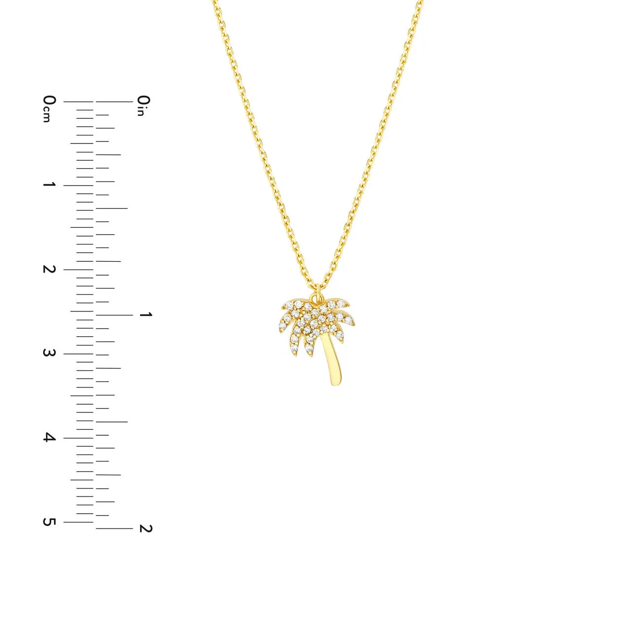 Diamond Palm Tree Necklace