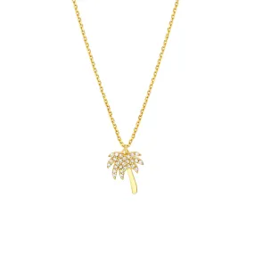 Diamond Palm Tree Necklace