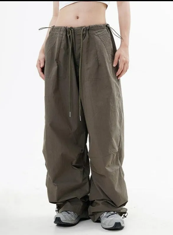 Drawstring Parachute Style Pants