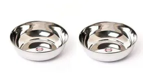 Embassy Punjabi Vati/Serving Bowl, Size 11, 1400 ml, 20.5 cms (Pack of 2, Stainless Steel)