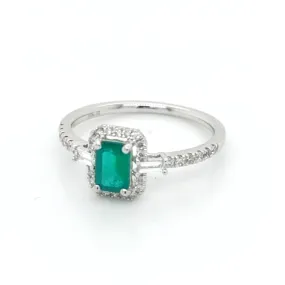 Emerald and Diamond Ring