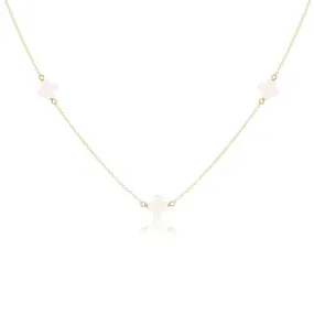 ENewton 15 Off-White Gold Simplicity Signature Cross Choker