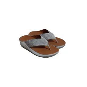 Fitflop Metallic Silver 'Crystall' Sandals | Brand New |