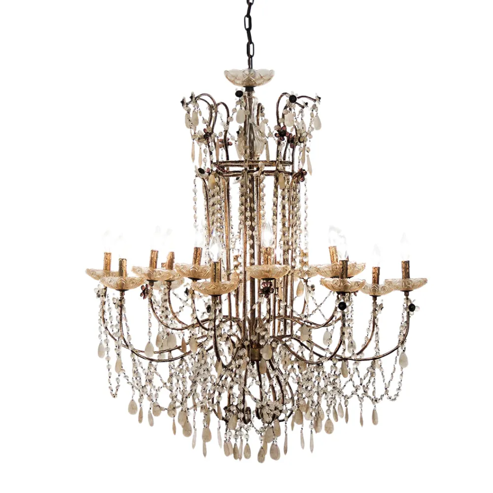 French Chateau Style Crystal Chandelier