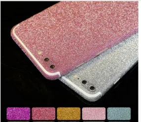 Glitter Phone Stickers Skin iphone 5 5s 6 6s Samsung S6 S7 Edge Bling Full Cover