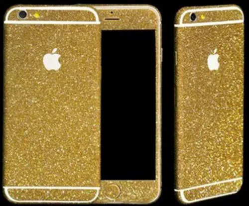 Glitter Phone Stickers Skin iphone 5 5s 6 6s Samsung S6 S7 Edge Bling Full Cover