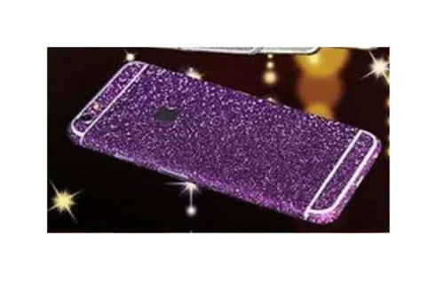 Glitter Phone Stickers Skin iphone 5 5s 6 6s Samsung S6 S7 Edge Bling Full Cover