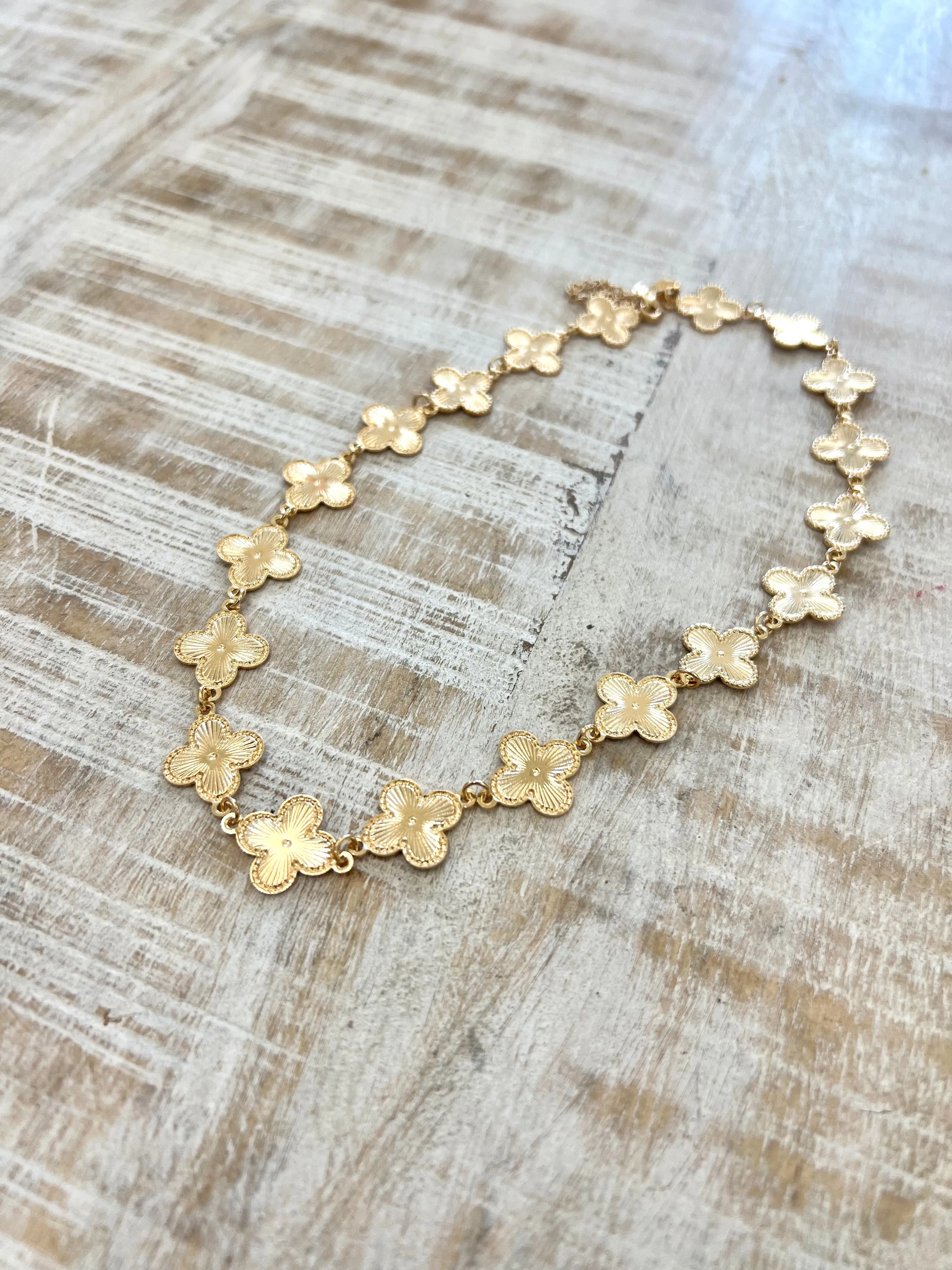 Golden Clover Necklace