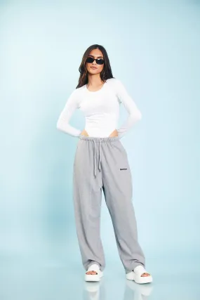 Grey Melange Loose Fit Joggers