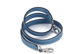 Hermes Blue Jean Color Clemence Leather Shoulder Strap, Silver Hardware, no Dust Cover & Box