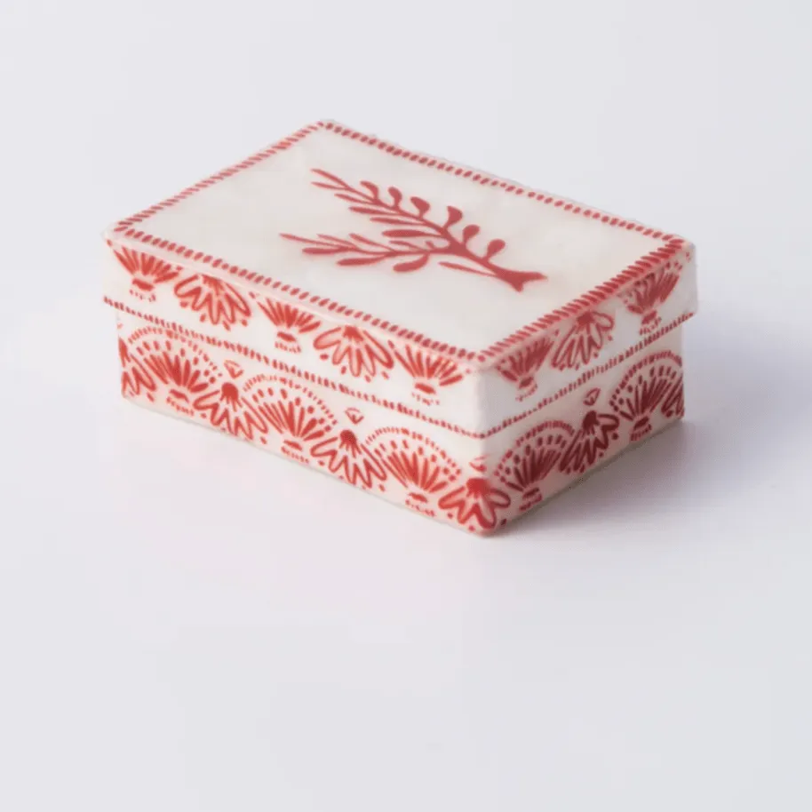 Jones and Co Atlantic Coral Box Red