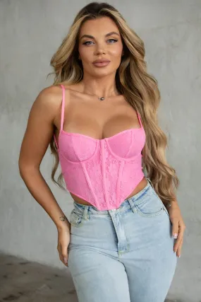 Juliet corset top, Pink