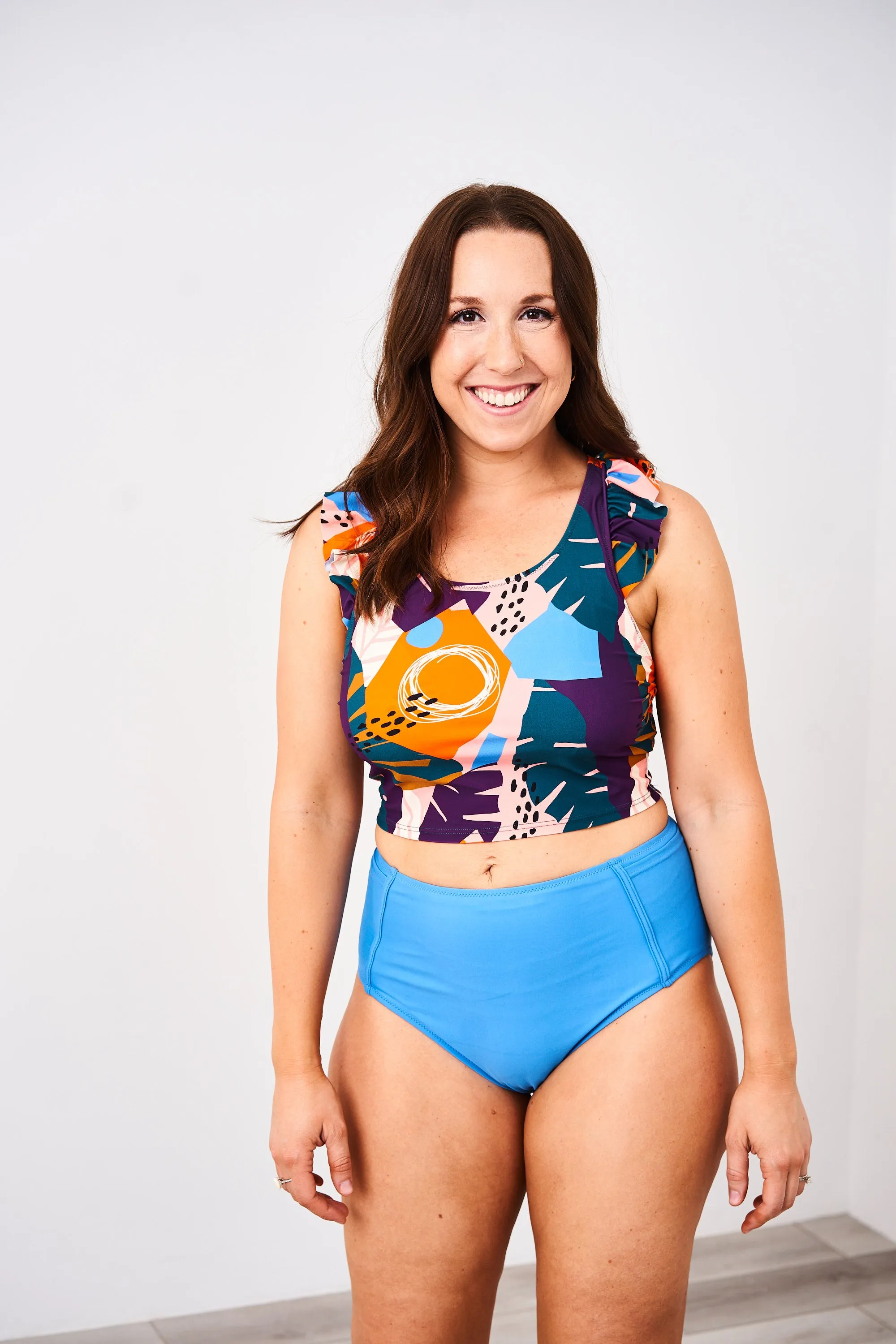 Latched Mama High Waisted Swim Bottoms with Pockets