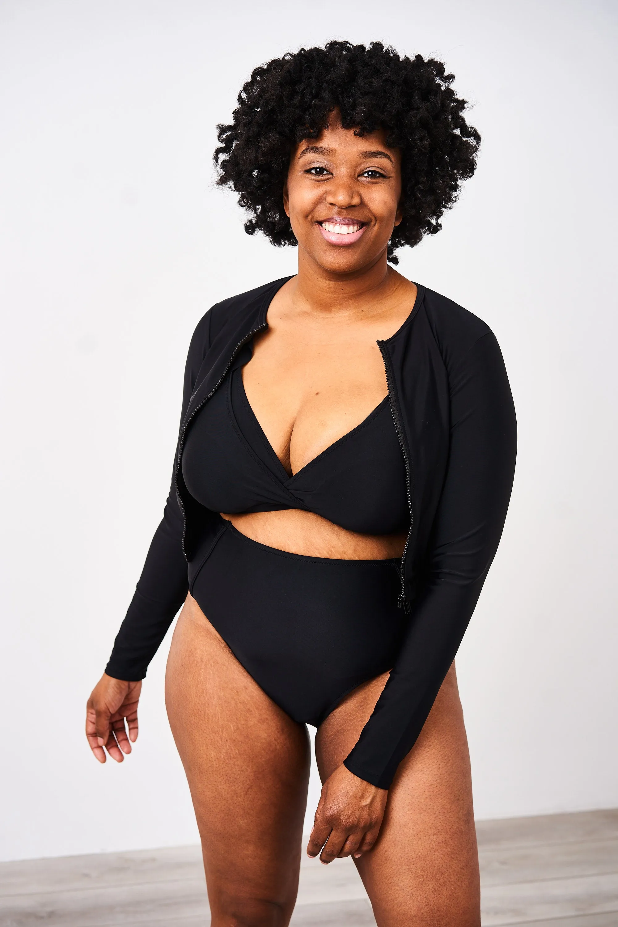 Latched Mama High Waisted Swim Bottoms with Pockets