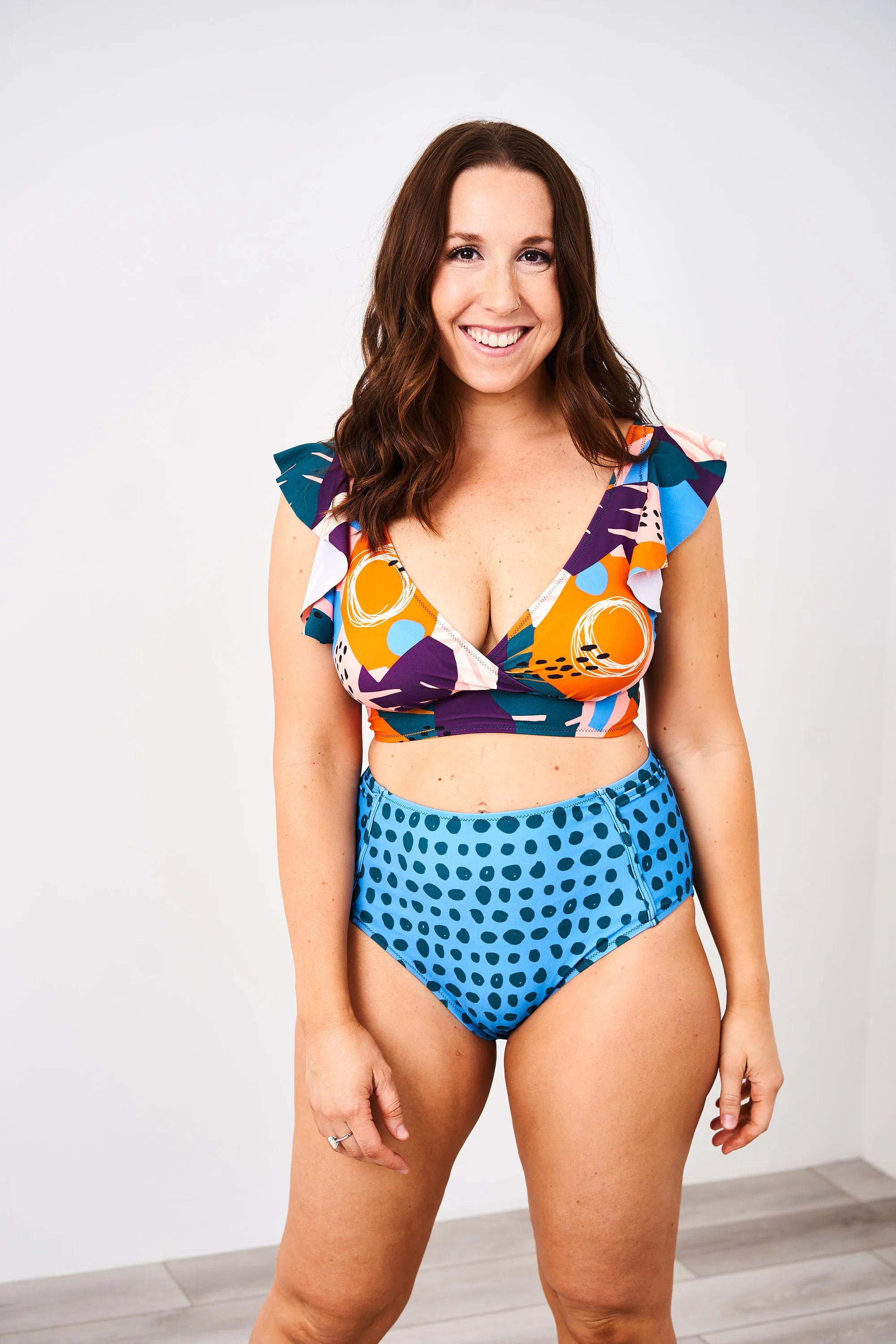 Latched Mama High Waisted Swim Bottoms with Pockets