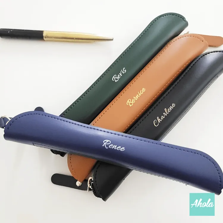 【Lewis】PU Leather Pencil Case PU皮革筆袋