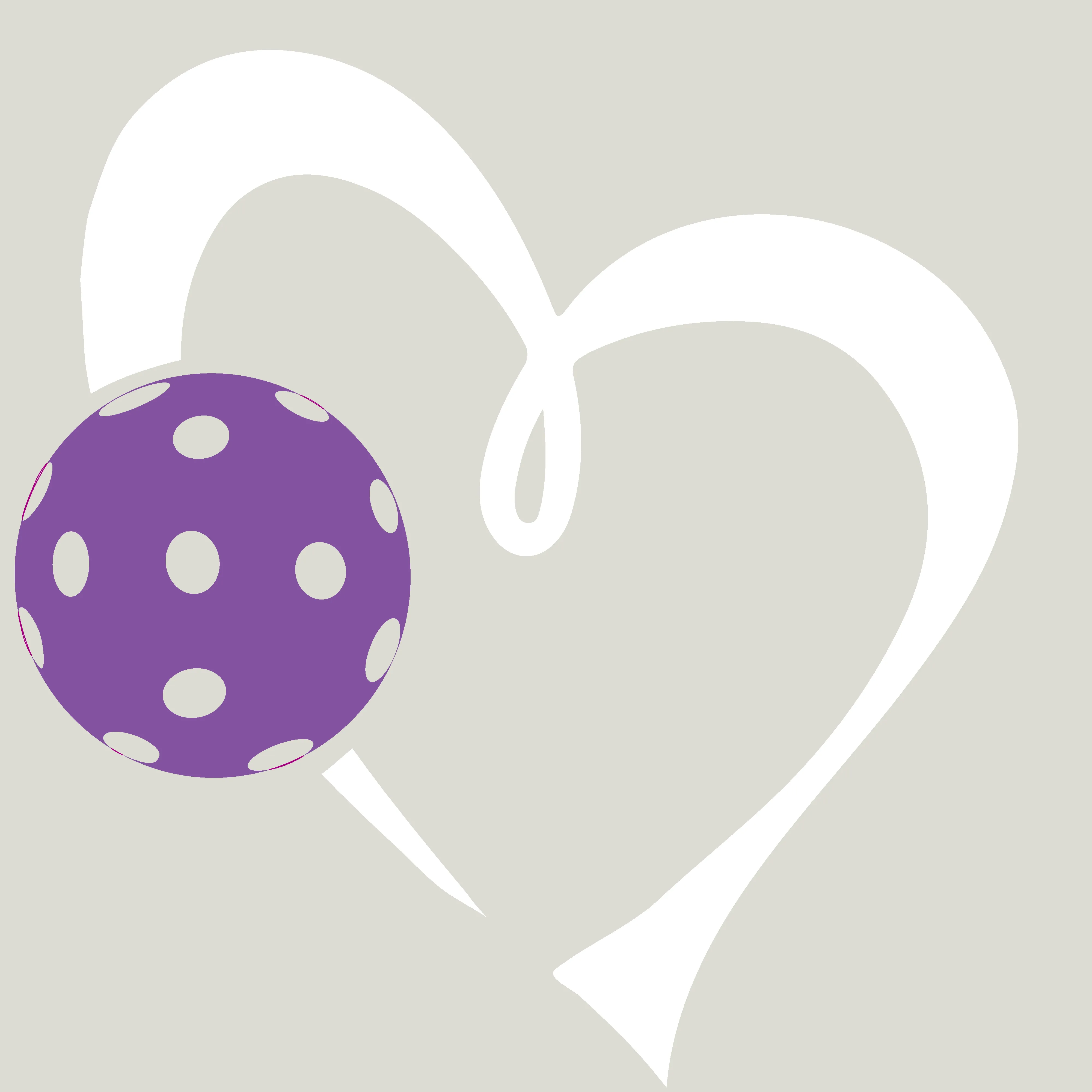 Love Pickleball Heart (Purple) Customizable | Pickleball Visors | Moisture Wicking 100% Polyester