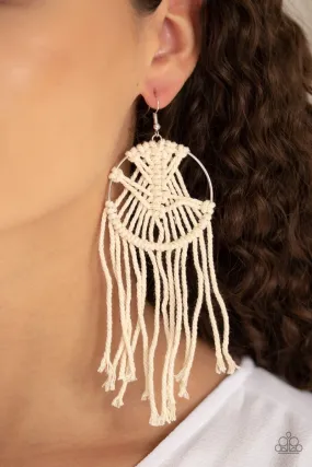 MACRAME, Myself, and I White-Earrings