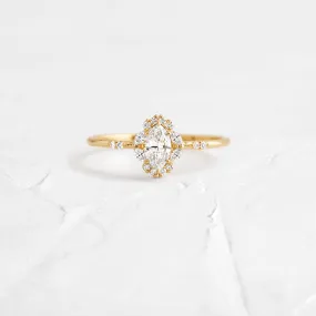 Marquise Halo Diamond Ring