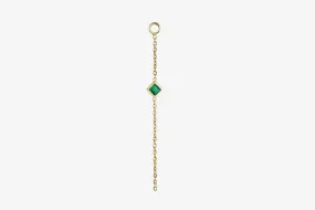 Metier 9k Gold Emerald Chain Plaque