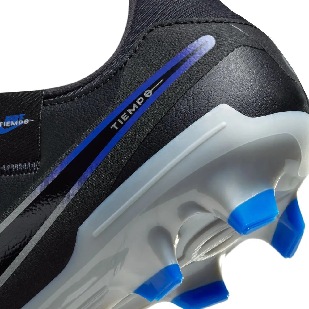 Nike Tiempo Legend 10 Academy FG Football Boots (Black/Chrome/Hyper Royal)