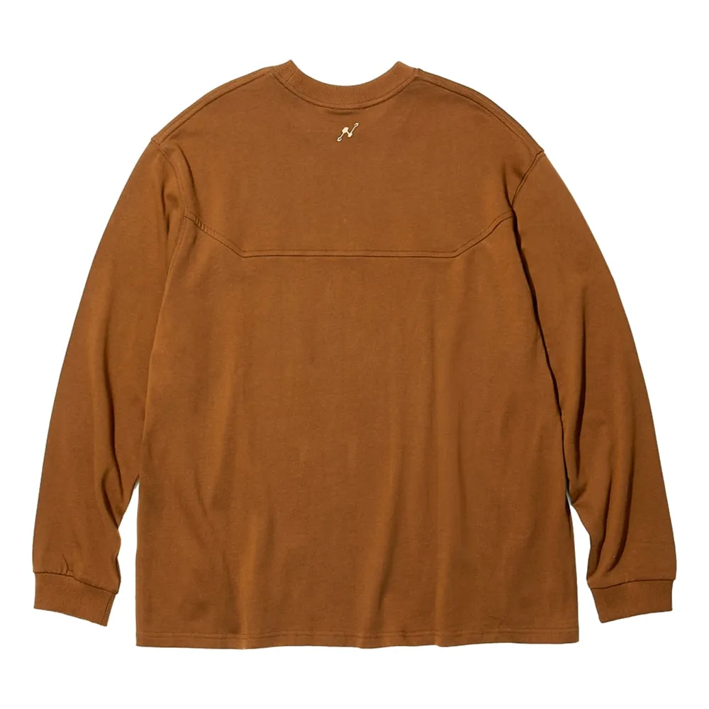 NINE POINT NINE ELEMENT LONG TEE-BROWN