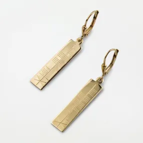 Ogham Gold Earrings