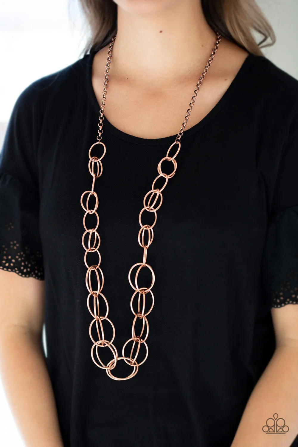 Paparazzi Accessories - Elegantly Ensnared - Copper Necklace