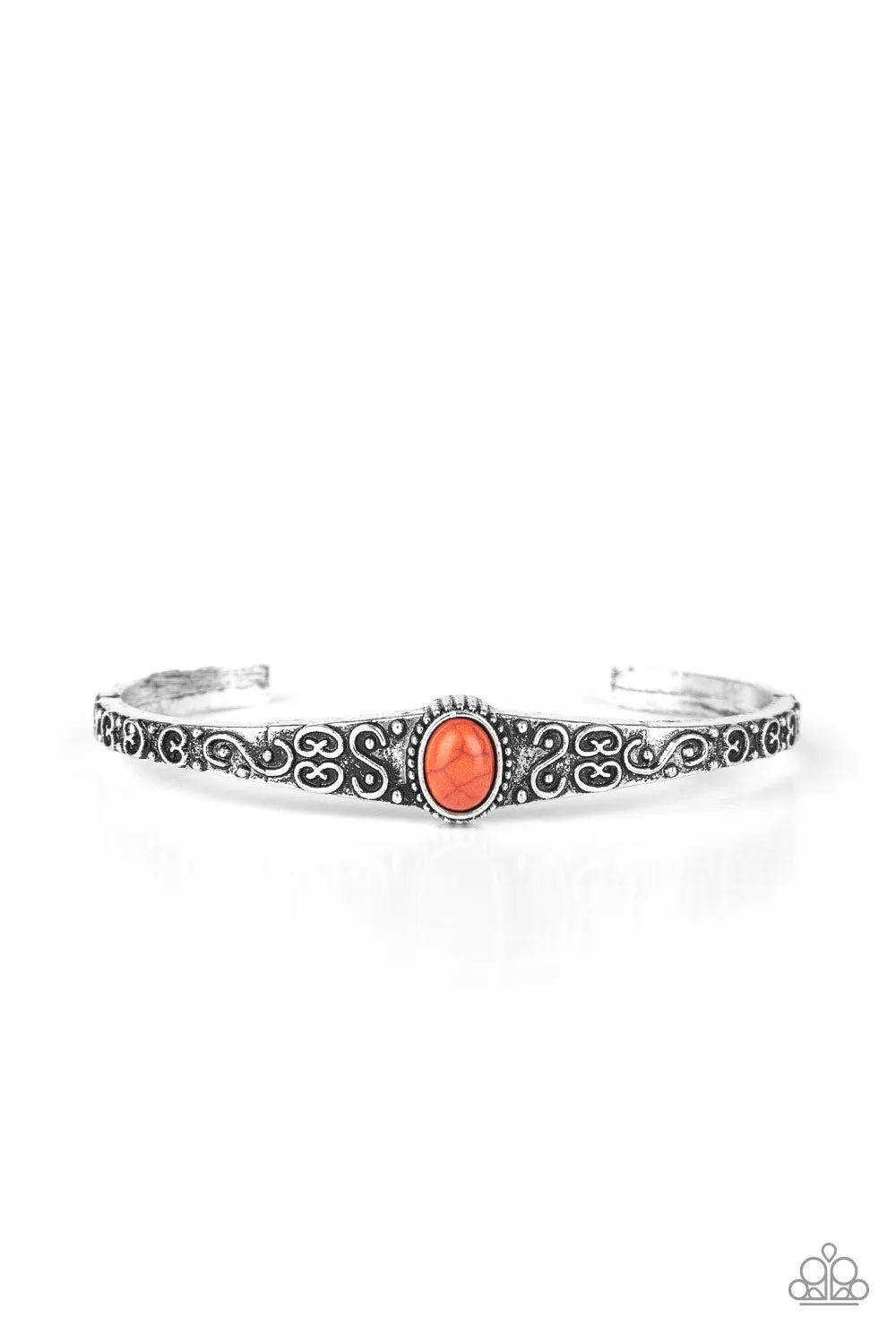 Paparazzi Bracelet ~ Make Your Own Path - Orange - Empower Me Pink Exclusive