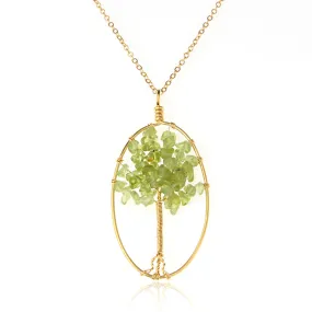 Peridot Tree of Life Necklace