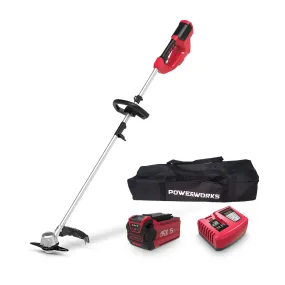 Powerworks 40V trimmer/brushcutter 5ah - kit