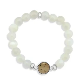 Round Beaded Bracelet - Moonstone